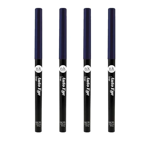 NICKA K NEW YORK, Auto Eye Liner, Prussian Blue, Transfer-Resistant, 4-Pack