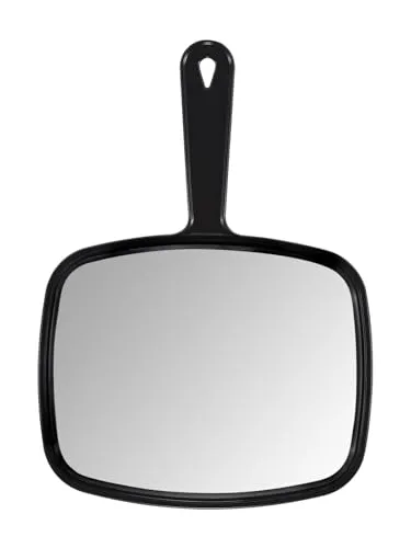 PROTECLE Hand Mirror,10.3" L x 7.4" W Barber Mirror, Black