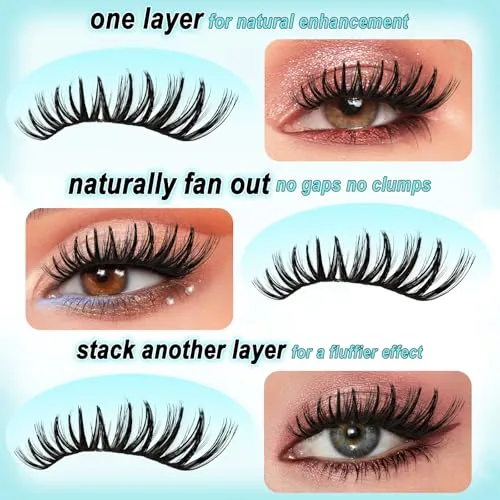 Lash Clusters Flora DIY Lash Extension 8-18mm Wispy Eyelash Clusters D Curl Individual Eye Lashes Volume False Eyelashes Natural Look Cluster Eyelash Extensions for Beginners by WiWiLINK