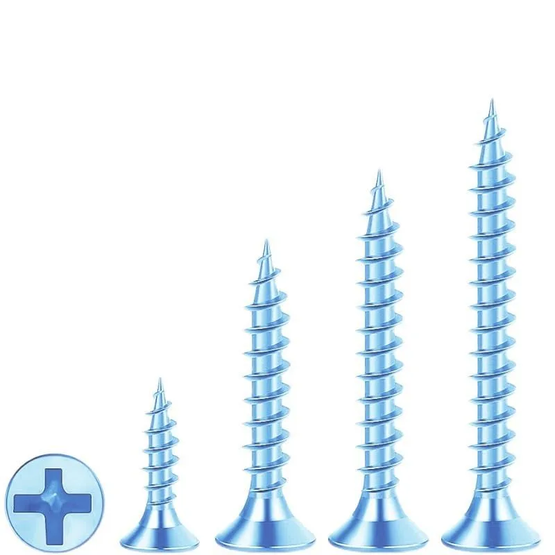 Wensilon # 8X1-1/2 (150PCS) Flat Head Galvanizing Wooden Screw # 4X40, Quick Metal self Tapping Flat Head