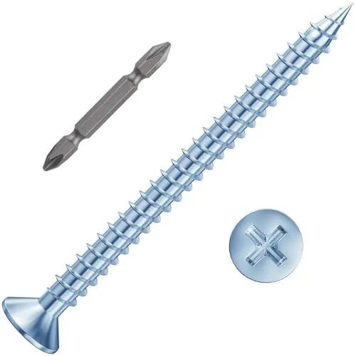 Wensilon # 10X2-1/2 (70PCS) Flat Head Galvanizing Wooden Screw # 5X60, Quick Metal self Tapping Flat Head