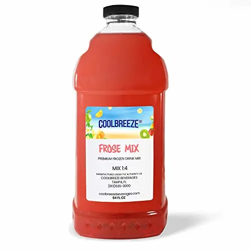 Coolbreeze Beverages Shelf Stable Frozen Drink Mix - Beverage Machine/Blender - Ready To Use (Frozen Rosé) Granita Slush Bar Mixers Frose - 1/2 Gal - (Frosé)