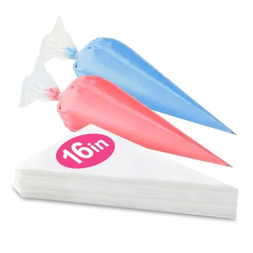 16 Inch Piping Bags Disposable, 50 Pcs Large Pastry Bags