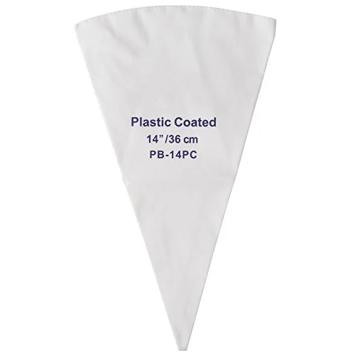 Winco Pastry Bag Cotton with Plastic Coating, 14-Inch, Medium, White