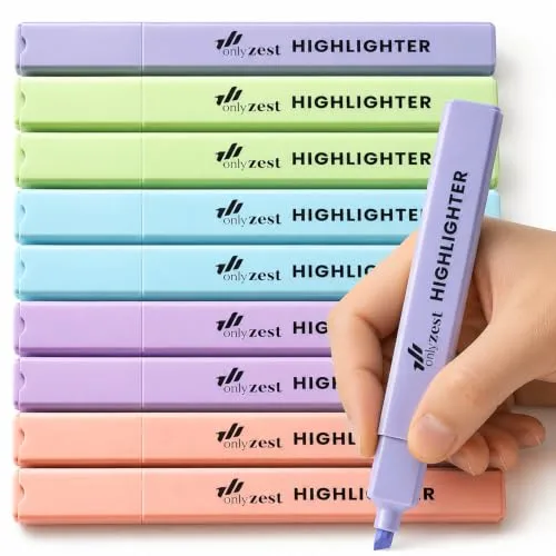 10 Aesthetic Bible Highlighters - Chisel Tip Liquid Ink Marker