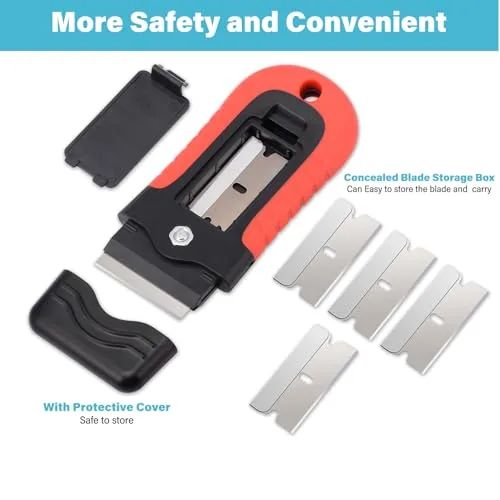 Gomake Razor Blade Scraper Tool, Windows, Glass Stovetop Paint Scraper