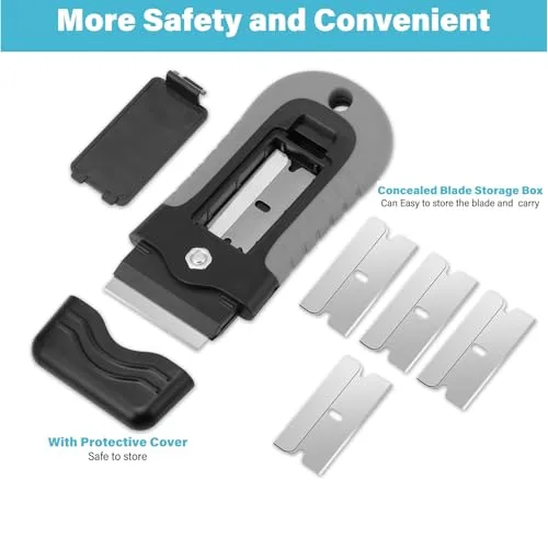 Gomake Razor Blade Scraper Tool, Windows, Glass Stovetop Paint Scraper