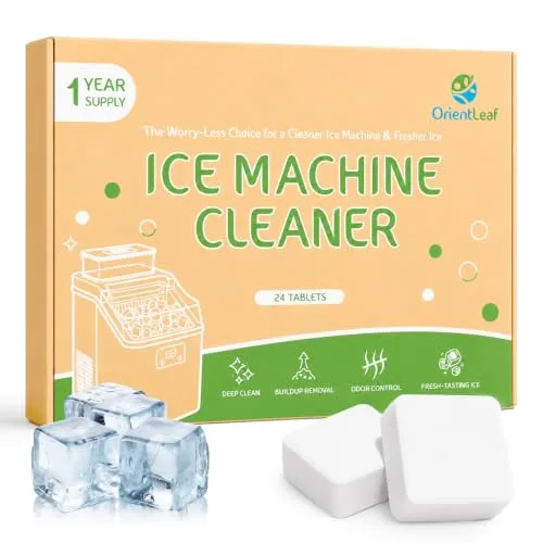 ORIENTLEAF Ice Machine Cleaner Tablets, 24 Tablets 1 Year Supply