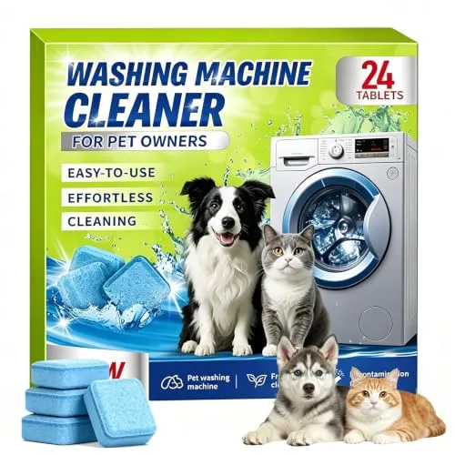 24Pcs Washing Machine Cleaning Tablets,Deep Cleaning Washer Cleaner,Multi-Purpose Washer Tub Cleaner, Fragrance-Free Formula,Targets Unpleasant Laundry Room Odors for Home Laundry Use