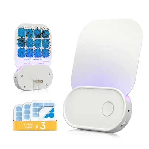 Fruit Fly Traps for Indoors (1 Device + 3 Refills),Fruit Fly Trap