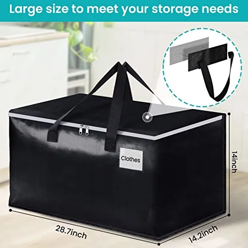 Large Heavy Duty Moving Bags, 93L Reusable Packing Bags, 6 Pack