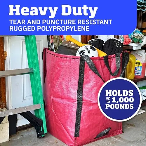 DURASACK Heavy Duty Home and Yard Bags, Red