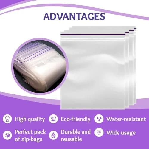 4” x 5” of 200 Count 2 Mil Clear Reclosable Zip Plastic Poly Bags Durable Small Plastic Zip Bags for Jewelry, Coins, Pills, Candy, Beads, Seeds & More.