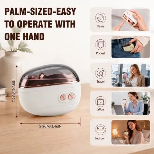 2-in-1 Electric Nail Clipper & Polisher,2026 Rechargeable Electric Nail Trimme,Electric Nail Trimmer with Debris Container,Light and Electric Toenail Clippers with Polishing for Seniors Adults(Beige)