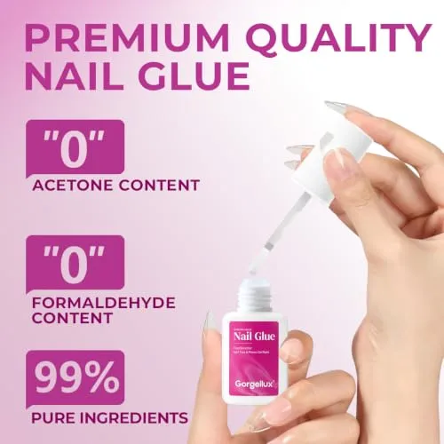5Pcs Super Strong Nail Glue for Press Ons & Nail Tips