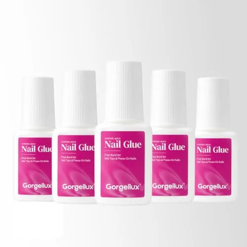 5Pcs Super Strong Nail Glue for Press Ons & Nail Tips