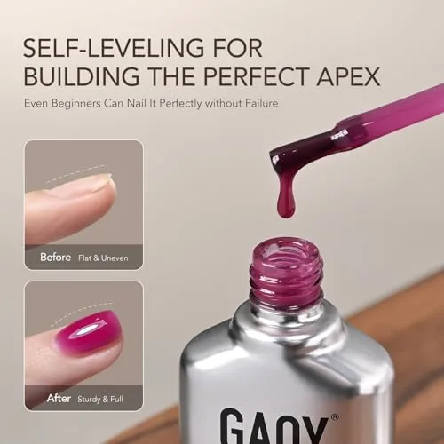 GAOY Builder Gel for Nails, Sheer Purple Nail Strengthener, Soak Off Colored Nail Extension Hard Gel, 4507 Violet Jelly