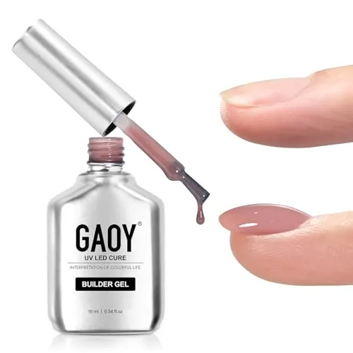 GAOY Builder Gel for Nails, Jelly Nude Pink Nail Strengthener, Soak Off Colored Nail Extension Hard Gel, 4380 Dusty Rose