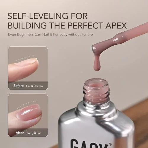 GAOY Builder Gel for Nails, Jelly Nude Pink Nail Strengthener, Soak Off Colored Nail Extension Hard Gel, 4380 Dusty Rose