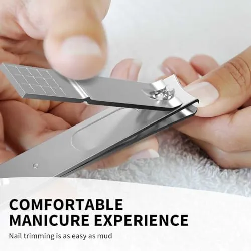 Derlaier Nail Clippers Set, Heavy-Duty Fingernail & Toenail Clippers,Silver