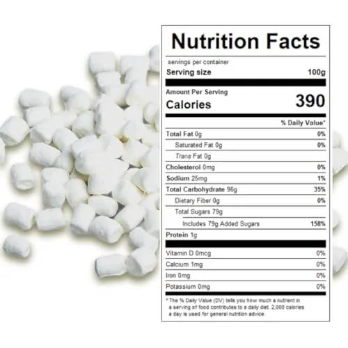 Dehydrated Mini White Marshmallows - | 1lb Resealable Bag | - Toppings for Hot Cocoa, Cereals and Desserts - Mini White Bits