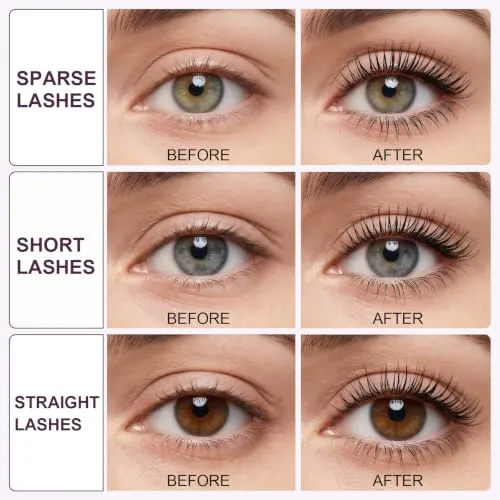2PCS Tubing Mascara for Women 60 Plus, Natural Length for Mature Lashes