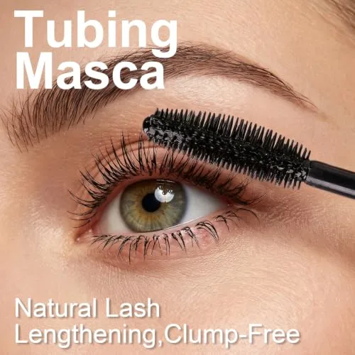 2PCS Tubing Mascara for Women 60 Plus, Natural Length for Mature Lashes