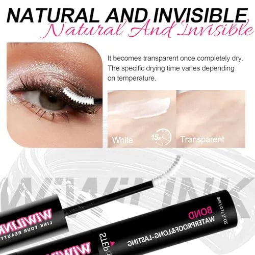 Lash Bond and Seal, White Cluster Lash Glue for Eyelash Clusters