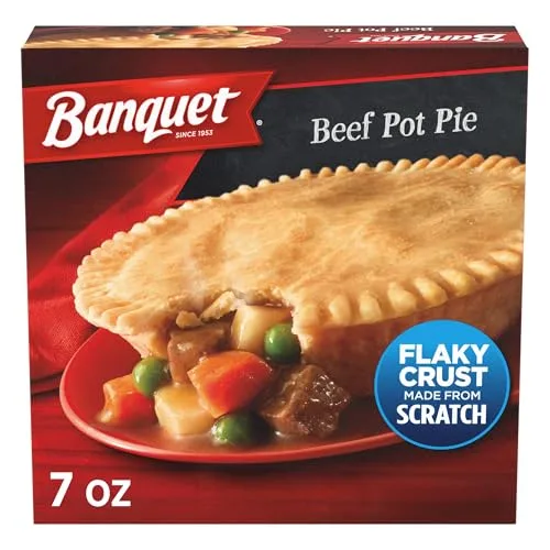 Banquet Frozen Pot Pie Dinner, Beef, 7 Ounce
