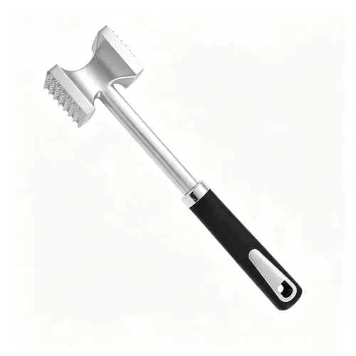 Meat Tenderizer Hammer, Dual Sided Steak Mallet, Solid Aluminum