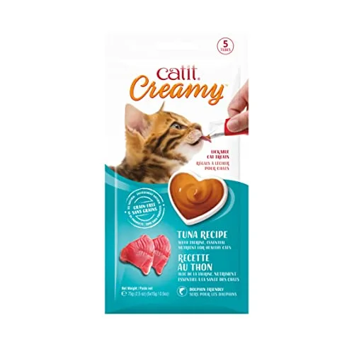 Catit Creamy Lickable Cat Treat, Tuna, 5 Pack