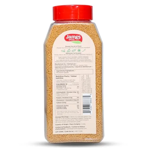 James Spices Inc. Yellow Small Mustard (Mustard Yellow Small -650g)