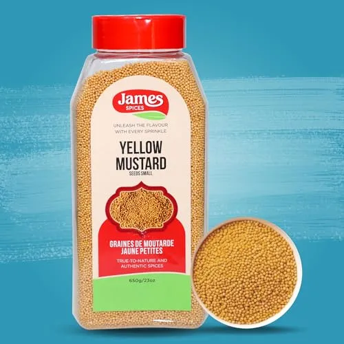 James Spices Inc. Yellow Small Mustard (Mustard Yellow Small -650g)