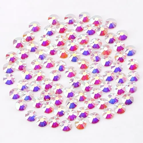Rhinestones 1440pcs SS6 (1.9-2.0mm) Glass Flatback Crystal Transparent AB