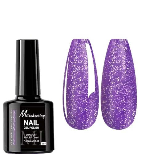 7.5ml Gel Nail Polish,1 Pcs High Gloss Long Lasting Gel Polish, UV LED Soak-Off Nail Polish Gel for Manicure Salon DIY (107, 7.5ml)