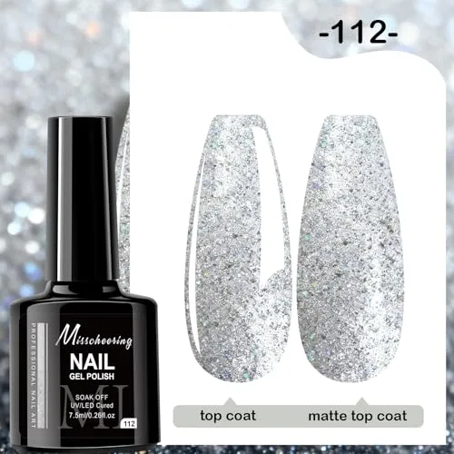 7.5ml Gel Nail Polish,1 Pcs High Gloss Long Lasting Gel Polish, UV LED Soak-Off Nail Polish Gel for Manicure Salon DIY (112, 7.5ml)