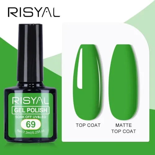 7.3ml Gel Nail Polish,1 Pcs High Gloss Long Lasting Gel Polish, UV LED Soak-Off Nail Polish Gel for Manicure Salon DIY (69, 7.3ml)