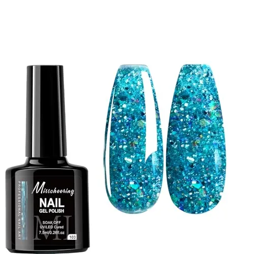 7.5ml Gel Nail Polish,1 Pcs High Gloss Long Lasting Gel Polish, UV LED Soak-Off Nail Polish Gel for Manicure Salon DIY (103, 7.5ml)