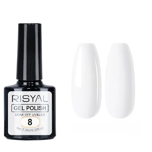 7.3ml Gel Nail Polish,1 Pcs High Gloss Long Lasting Gel Polish, UV LED Soak-Off Nail Polish Gel for Manicure Salon DIY (08, 7.3ml)