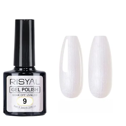 7.3ml Gel Nail Polish,1 Pcs High Gloss Long Lasting Gel Polish, UV LED Soak-Off Nail Polish Gel for Manicure Salon DIY (09, 7.3ml)