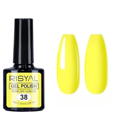 7.3ml Gel Nail Polish,1 Pcs High Gloss Long Lasting Gel Polish, UV LED Soak-Off Nail Polish Gel for Manicure Salon DIY (38, 7.3ml)