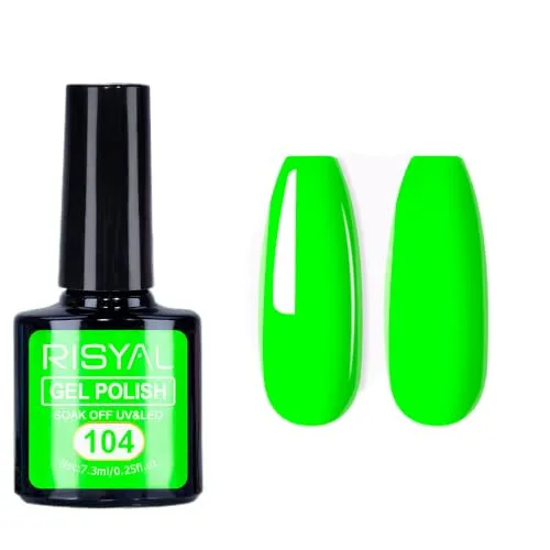 7.3ml Gel Nail Polish,1 Pcs High Gloss Long Lasting Gel Polish, UV LED Soak-Off Nail Polish Gel for Manicure Salon DIY (104, 7.3ml)