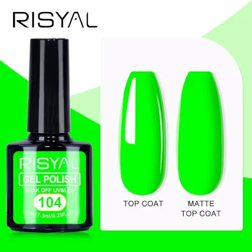 7.3ml Gel Nail Polish,1 Pcs High Gloss Long Lasting Gel Polish, UV LED Soak-Off Nail Polish Gel for Manicure Salon DIY (104, 7.3ml)