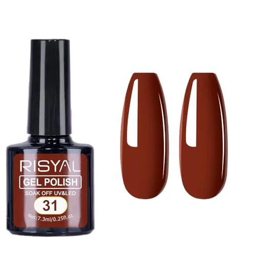 7.3ml Gel Nail Polish,1 Pcs High Gloss Long Lasting Gel Polish, UV LED Soak-Off Nail Polish Gel for Manicure Salon DIY (31, 7.3ml)