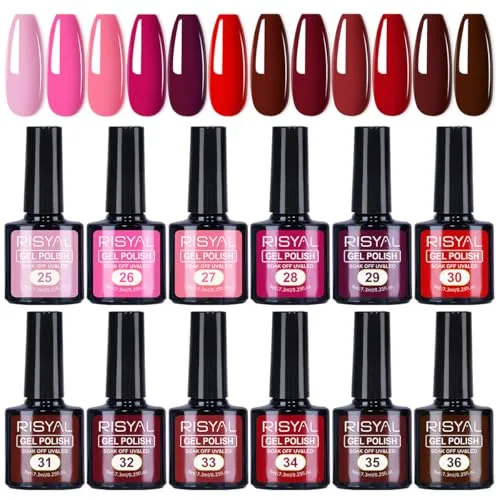 7.3ml Gel Nail Polish,1 Pcs High Gloss Long Lasting Gel Polish, UV LED Soak-Off Nail Polish Gel for Manicure Salon DIY (31, 7.3ml)
