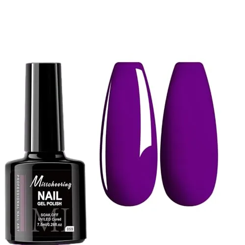 7.5ml Gel Nail Polish,1 Pcs High Gloss Long Lasting Gel Polish, UV LED Soak-Off Nail Polish Gel for Manicure Salon DIY (059, 7.5ml)
