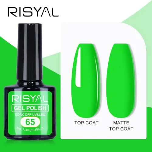 7.3ml Gel Nail Polish,1 Pcs High Gloss Long Lasting Gel Polish, UV LED Soak-Off Nail Polish Gel for Manicure Salon DIY (65, 7.3ml)