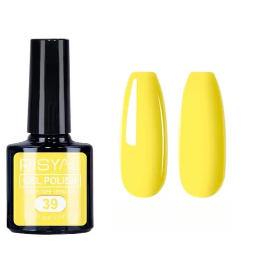 7.3ml Gel Nail Polish,1 Pcs High Gloss Long Lasting Gel Polish, UV LED Soak-Off Nail Polish Gel for Manicure Salon DIY (39, 7.3ml)