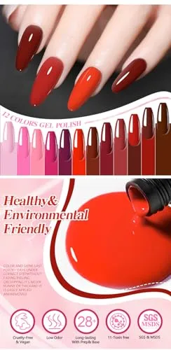 15ml Gel Nail Polish,1 Pcs High Gloss Long Lasting Gel Polish, UV LED Soak-Off Nail Polish Gel for Manicure Salon DIY (31#, 15ml)