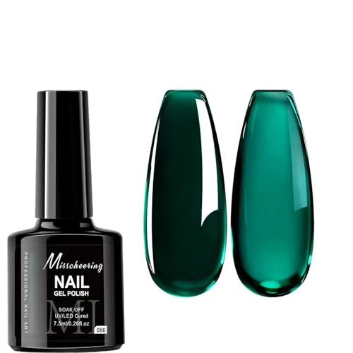 7.5ml Gel Nail Polish,1 Pcs High Gloss Long Lasting Gel Polish, UV LED Soak-Off Nail Polish Gel for Manicure Salon DIY (080, 7.5ml)